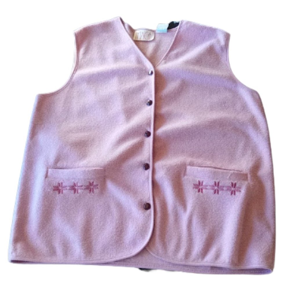 Pink Fleece Vest Size 24W  New NWOT